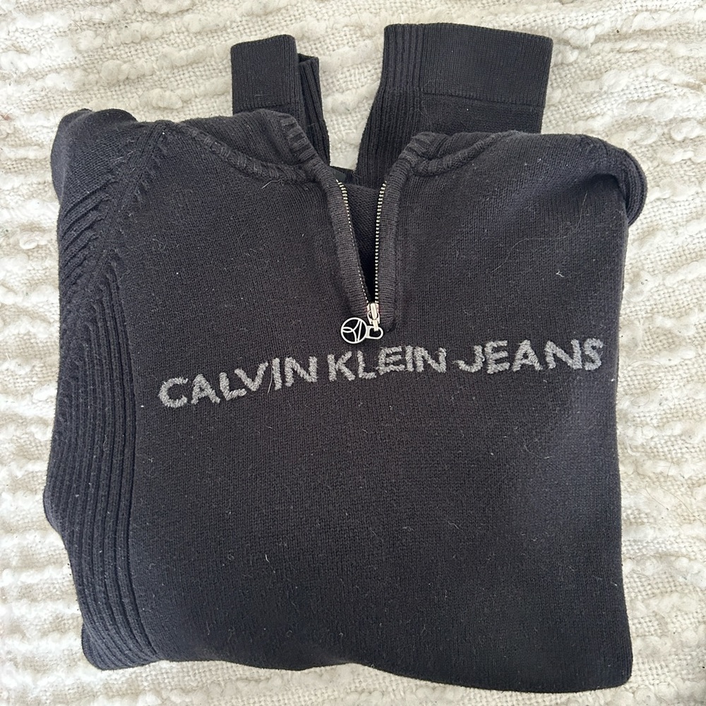 vintage calvin klein half zip